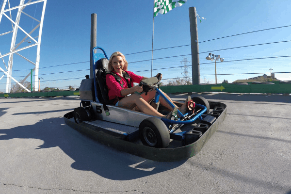 guest on go-kart